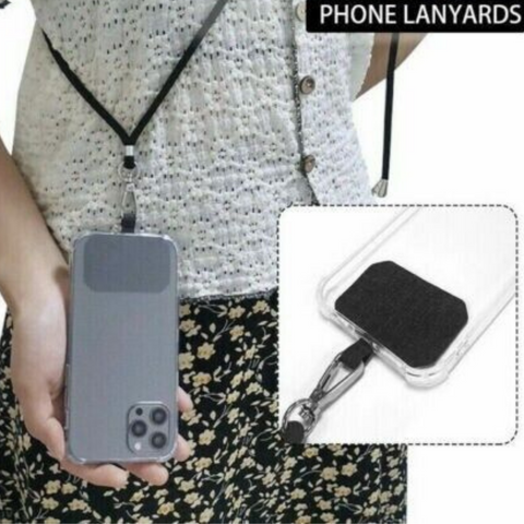 Universal Mobile Phone Lanyard Adjustable Hanging Neck Strap With Patch Fashion