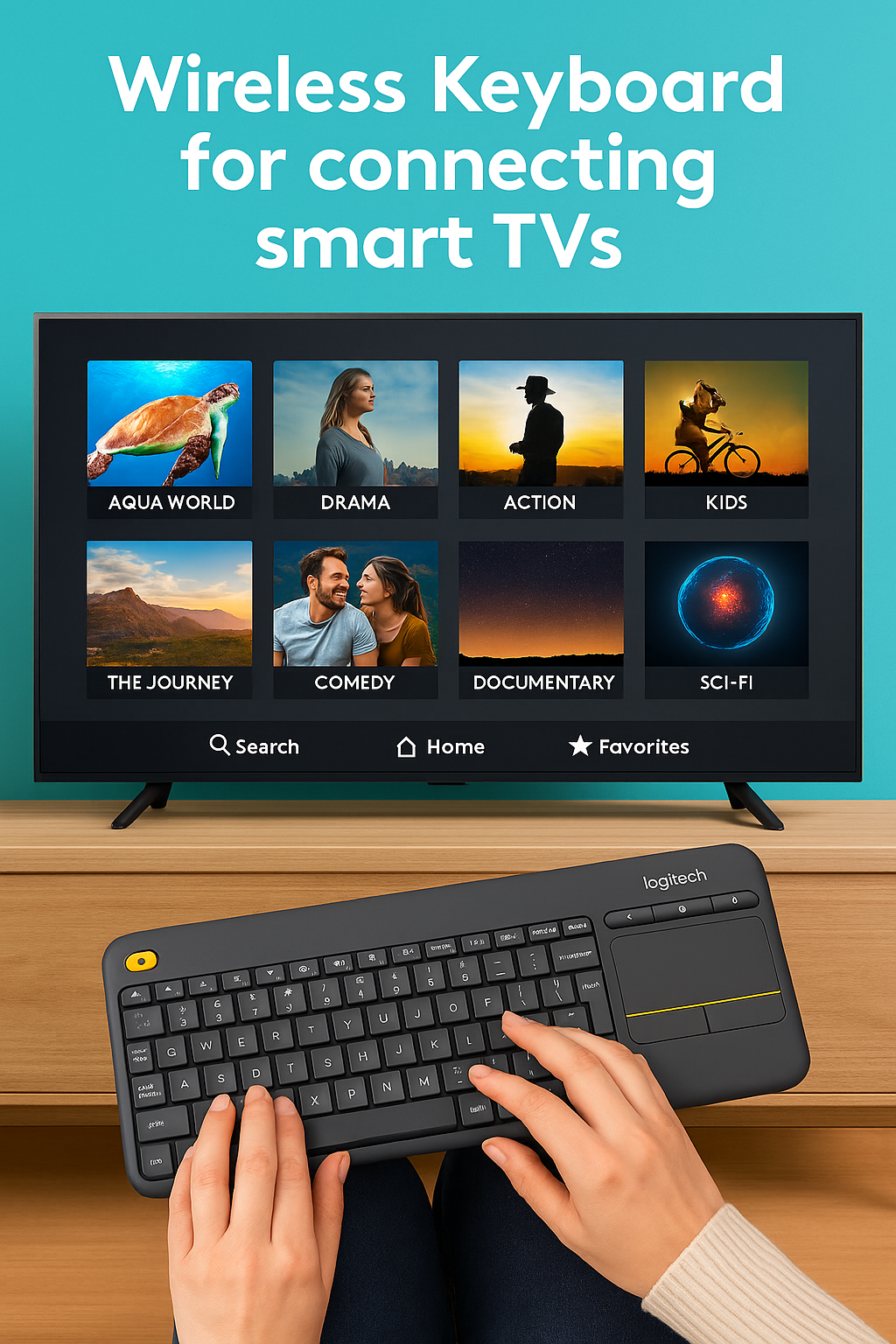 Logitech Wireless Keyboard K400 Plus New