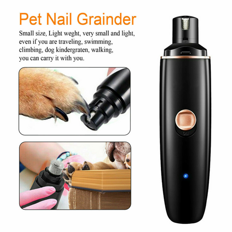 Electric Dog Toe Nail File Grinder Clippers Pet Cat Claw Grooming Trimmer Tools