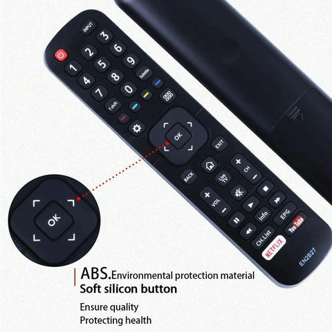 For HISENSE TV Remote EN2B27 Control EN-2B27 RC3394402/01 3139 238 NETFLIX New
