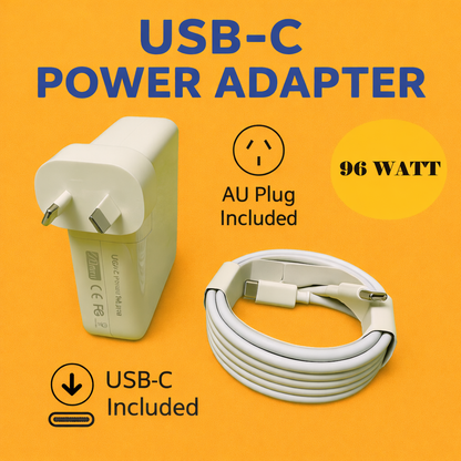 30W USB-C Power Adapter Charger + Cable for MacBook Air/Pro –(NEW)