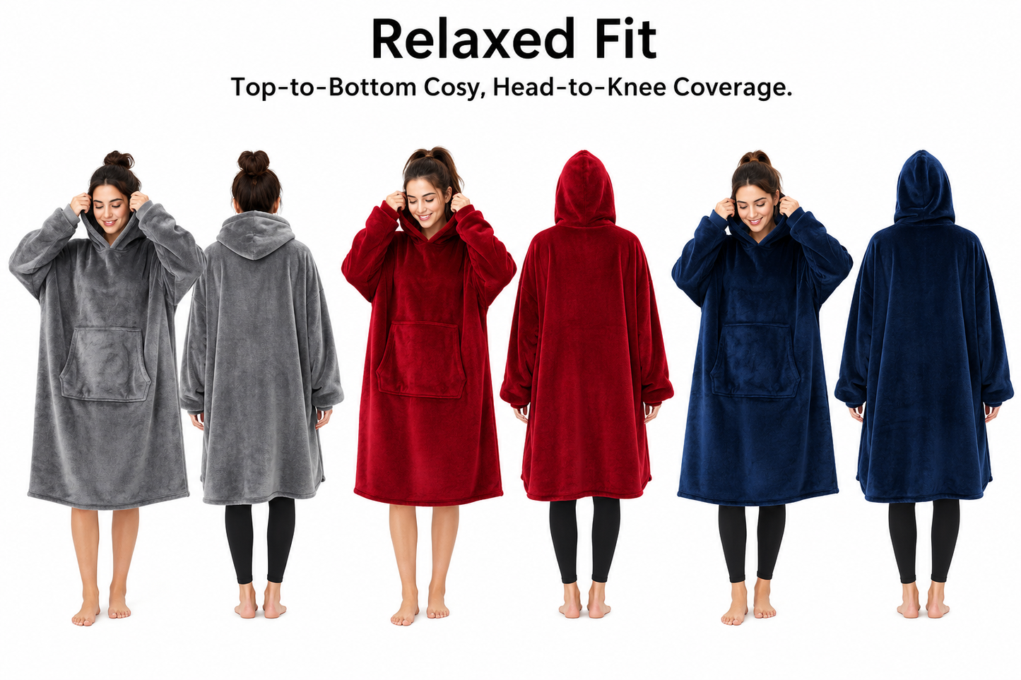 Adult Blanket Hoodie– Convertible Plush Hoodie Blanket New