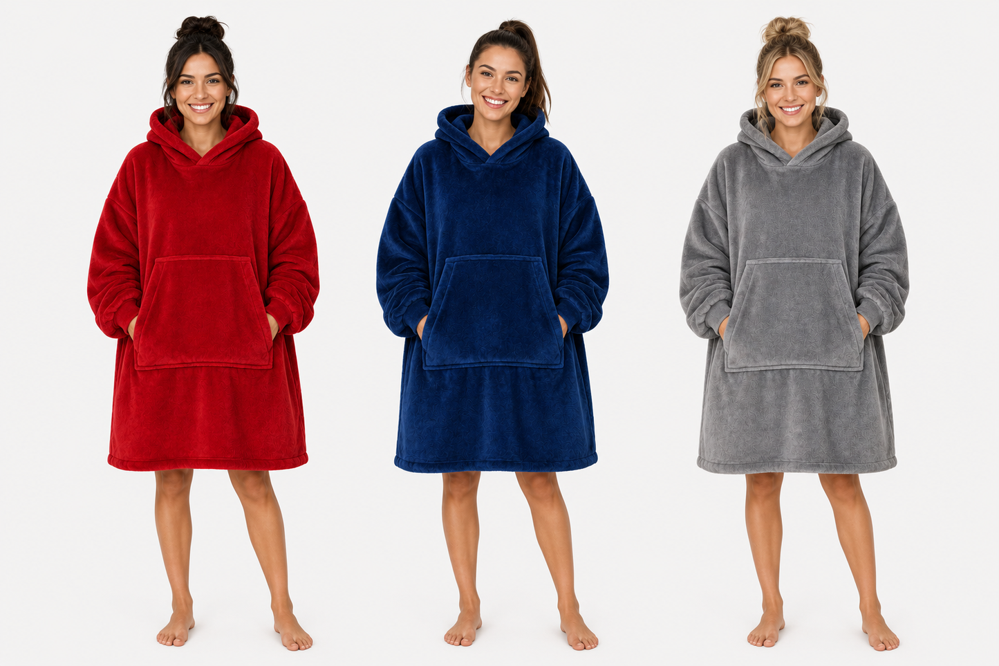 Adult Blanket Hoodie– Convertible Plush Hoodie Blanket New