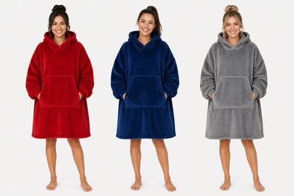 Adult Blanket Hoodie– Convertible Plush Hoodie Blanket New