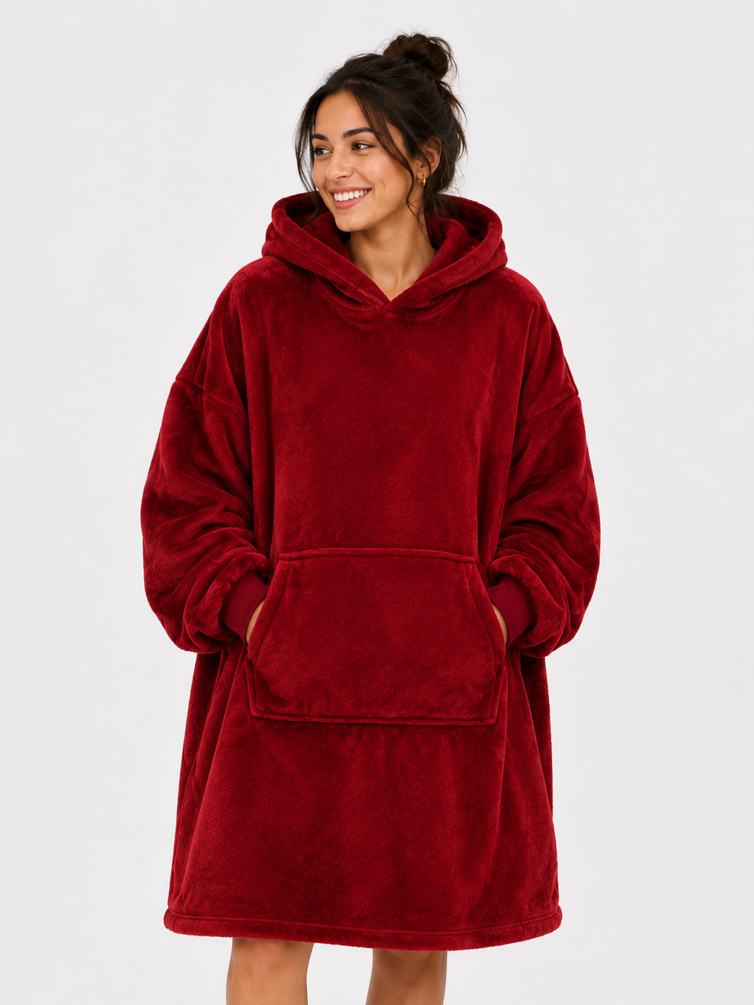 Adult Blanket Hoodie– Convertible Plush Hoodie Blanket New