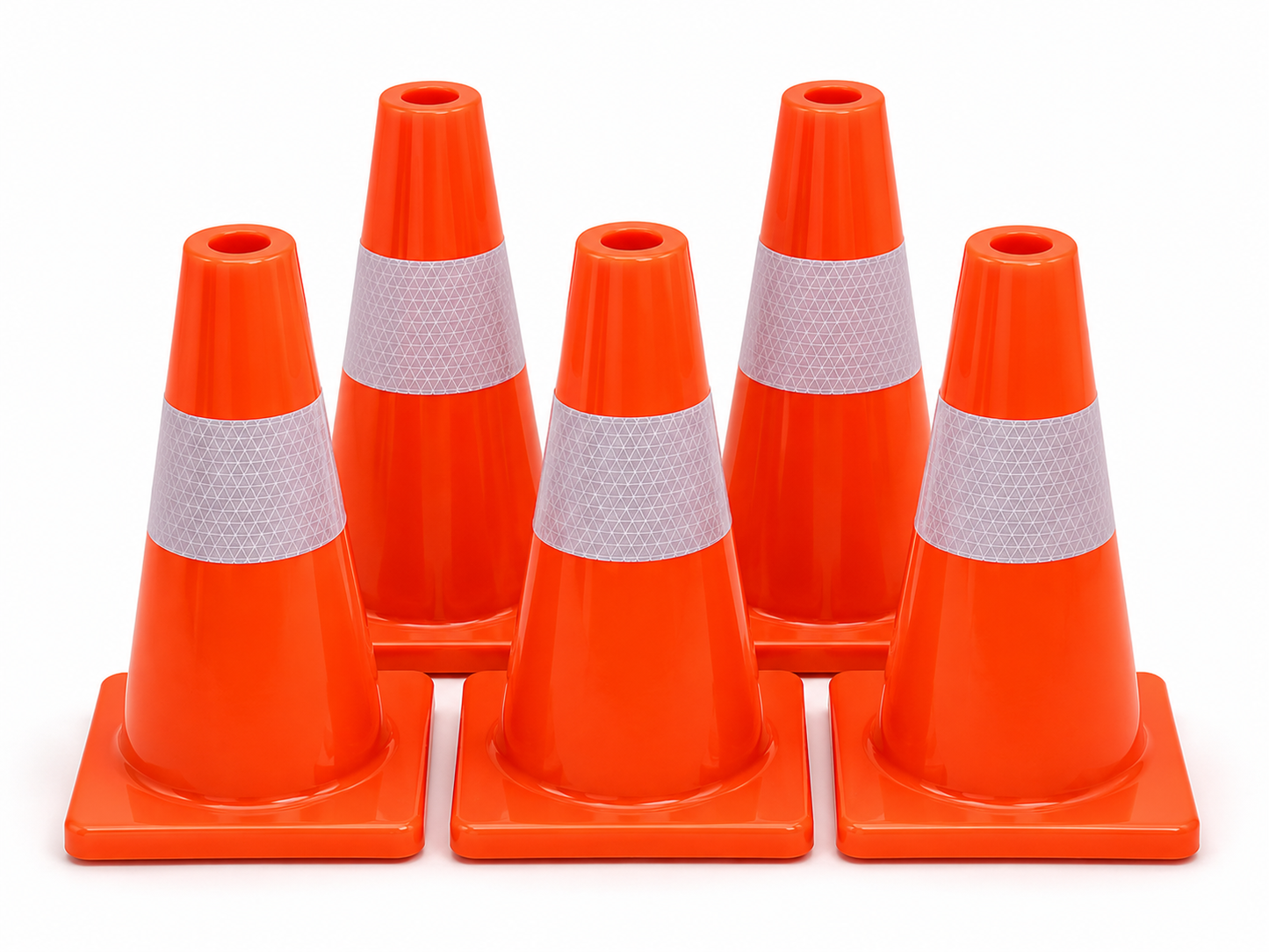 5pcs 45cm Reflective Traffic Safety Cones-NEW