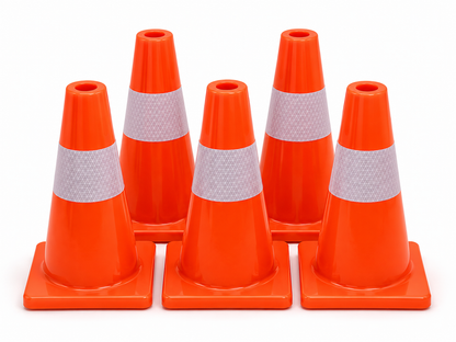 5pcs 45cm Reflective Traffic Safety Cones-NEW