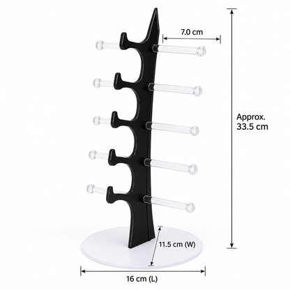 5 Pair Sunglasses Display Stand – Clear Eyewear Holder Rack