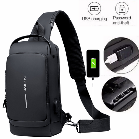 USB-Charging Sport Sling Anti-Theft Shoulder Bag Crossbody Chest Daypack Bags AU