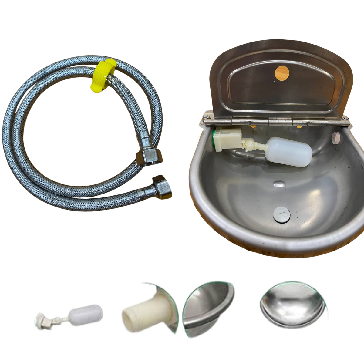 Stainless Pipe Water Trough Bowl Auto Drinking For Dog Horse Chicken Auto Fill
