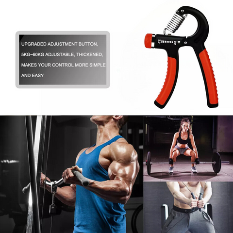 Adjustable Power Hand Grip Forearm Exerciser Gripper Strengthener Trainer 5-60Kg