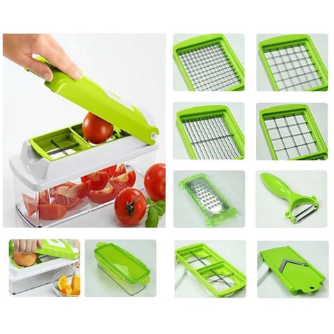 13IN1 A Food Slicer Fruit Cutter Dicer Nicer Container Chopper Peeler Vegetable