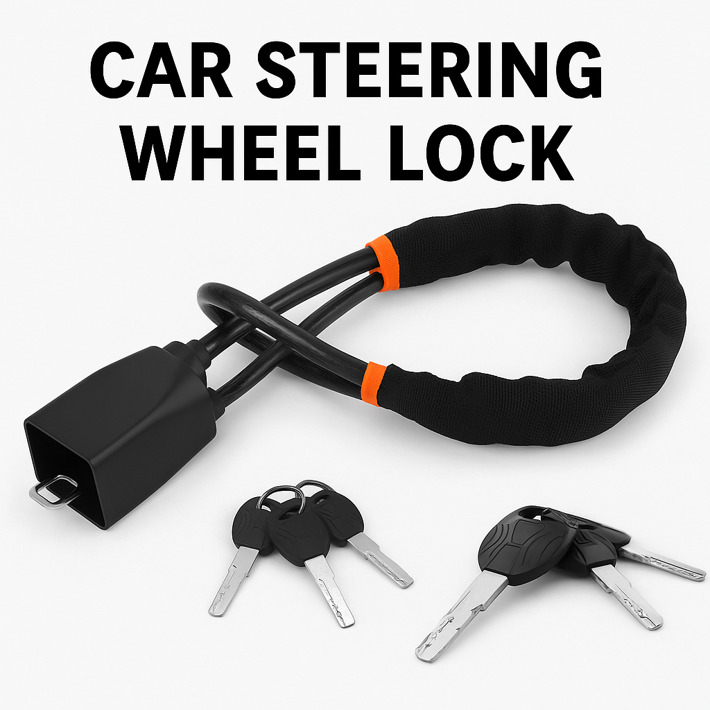 Car Steering Wheel Lock Universal Seat Belt Anti-Theft Lock-NEW