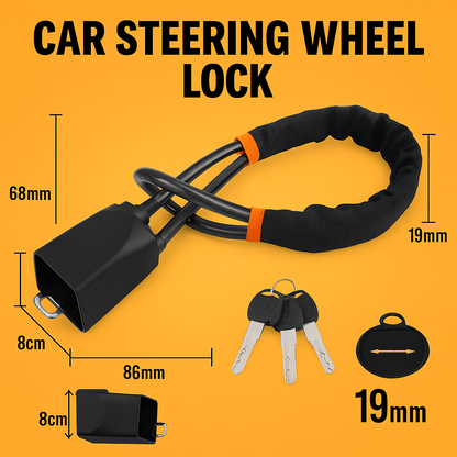 Car Steering Wheel Lock Universal Seat Belt Anti-Theft Lock-NEW