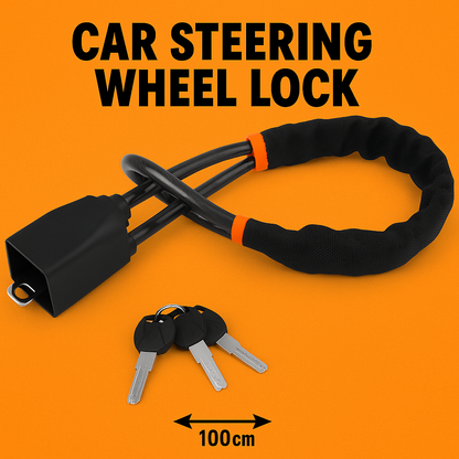 Car Steering Wheel Lock Universal Seat Belt Anti-Theft Lock-NEW