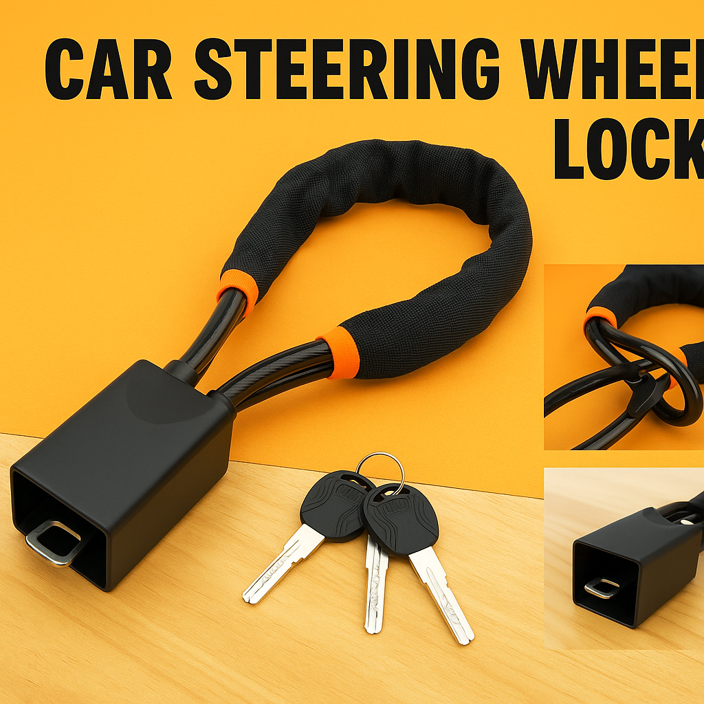 Car Steering Wheel Lock Universal Seat Belt Anti-Theft Lock-NEW