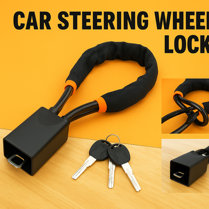 Car Steering Wheel Lock Universal Seat Belt Anti-Theft Lock-NEW
