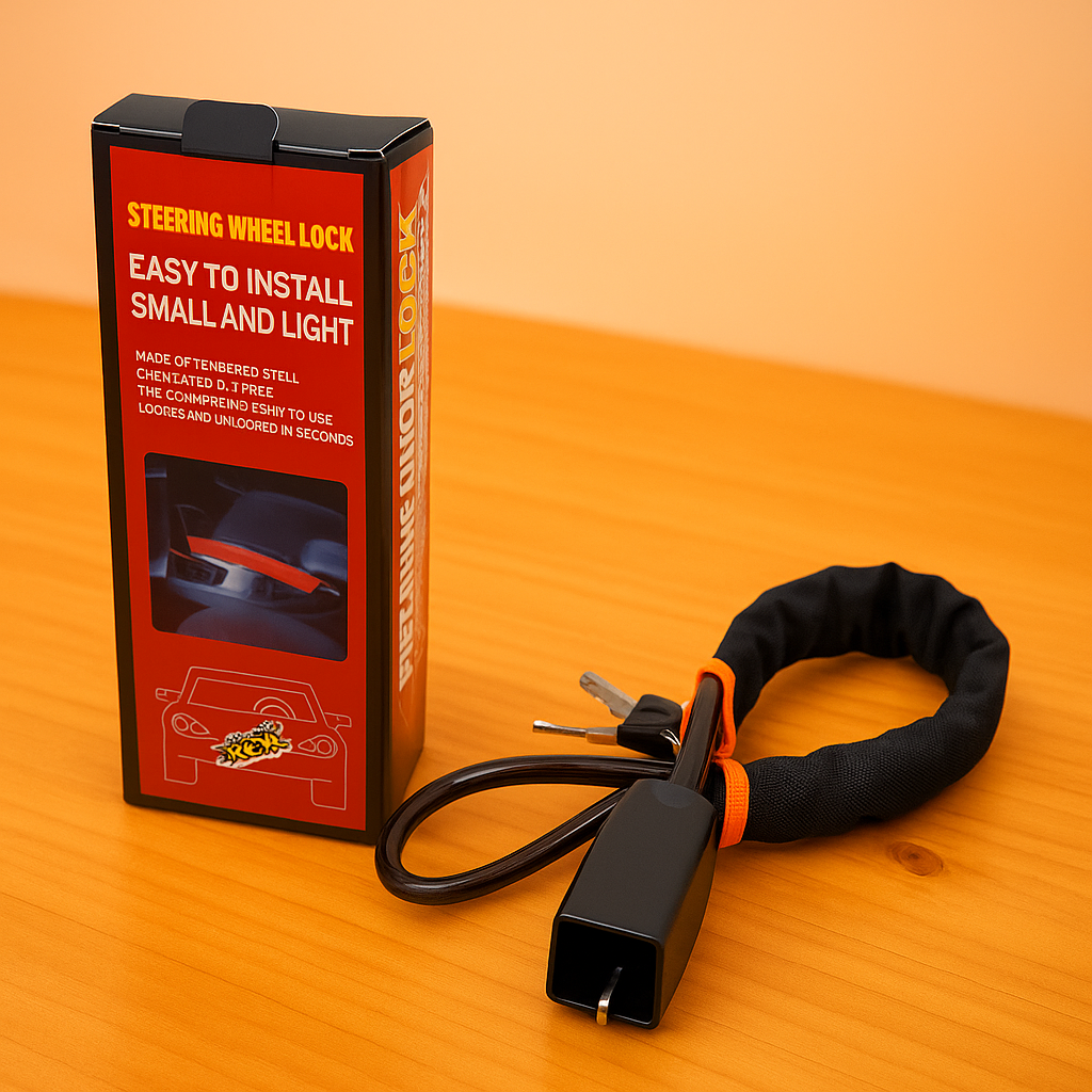 Car Steering Wheel Lock Universal Seat Belt Anti-Theft Lock-NEW