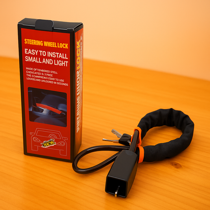 Car Steering Wheel Lock Universal Seat Belt Anti-Theft Lock-NEW