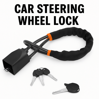 Car Steering Wheel Lock Universal Seat Belt Anti-Theft Lock-NEW