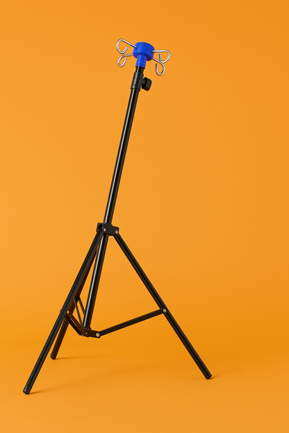4-Hook Portable IV Pole Stand Drip Bag Holder-NEW