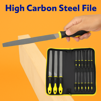 18pcs Steel File Set for Metal, Wood & Rasp with Carry Case-NEW