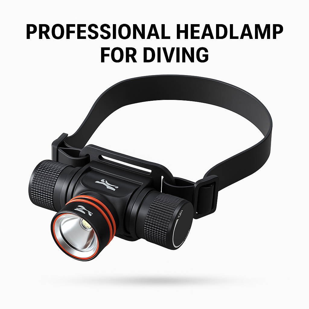 Rechargeable LED Diving Headlamp 1200LM Waterproof Torch-NEW