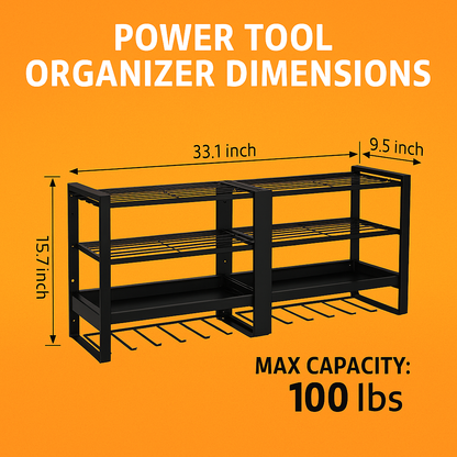 Heavy Duty Tool Organizer Wall Shelf New