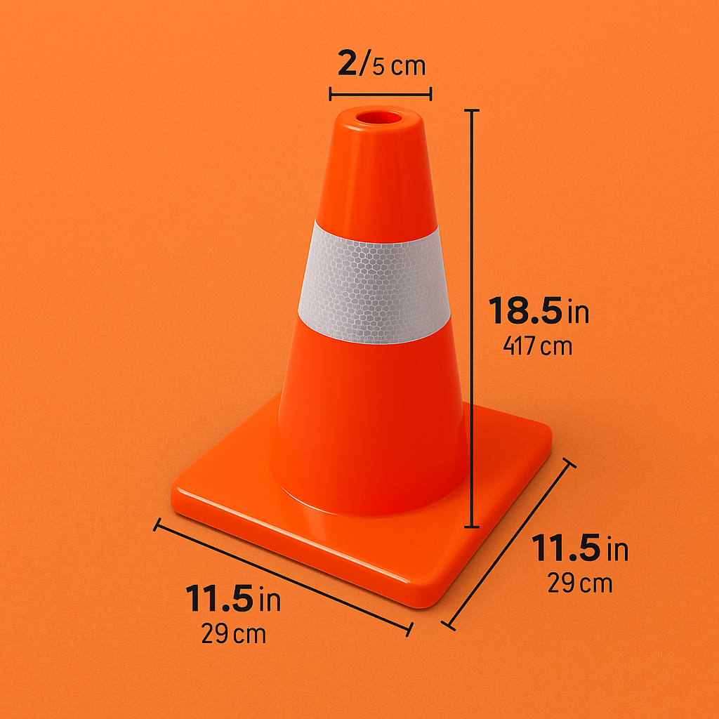 5pcs 45cm Reflective Traffic Safety Cones-NEW