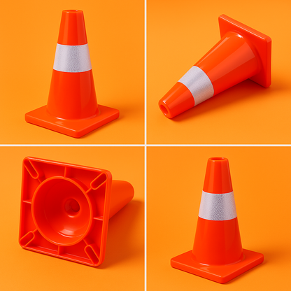 5pcs 45cm Reflective Traffic Safety Cones-NEW