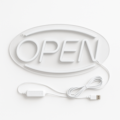 LED Open Neon Sign Light 45x22cm USB Powered-NEW