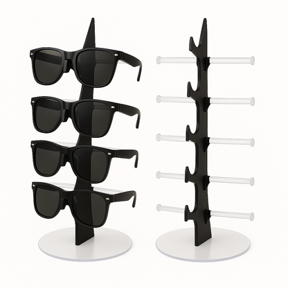 5 Pair Rack Show Sunglasses Glasses Display Stand Holder Plastic-New