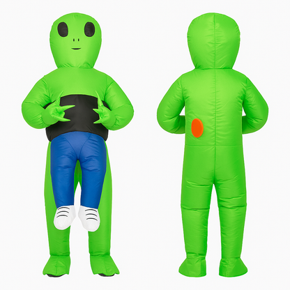 AU Green Alien Inflatable Costume – Kids 125–145 cm & Adults 150–195 cm NEW