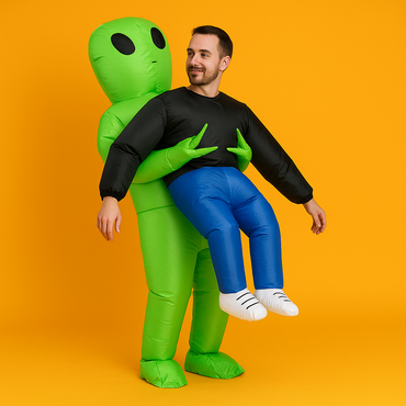 AU Green Alien Inflatable Costume – Kids 125–145 cm & Adults 150–195 cm NEW
