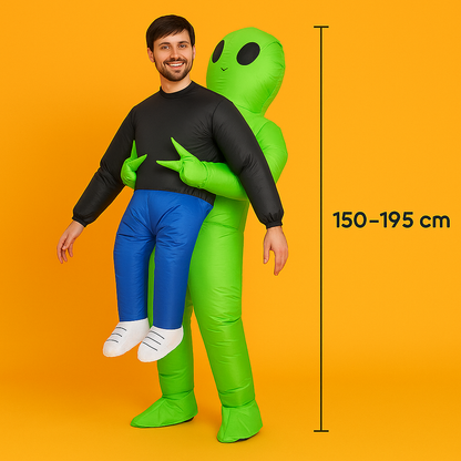 AU Green Alien Inflatable Costume – Kids 125–145 cm & Adults 150–195 cm NEW