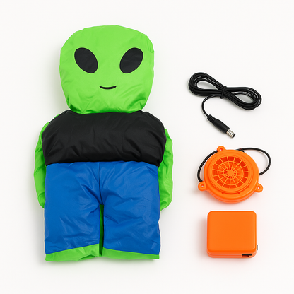 AU Green Alien Inflatable Costume – Kids 125–145 cm & Adults 150–195 cm NEW