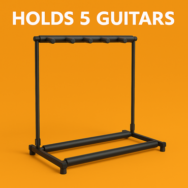 5 Guitar Stand Rack – Multiple Instrument Folding Padded Organizer-NEW