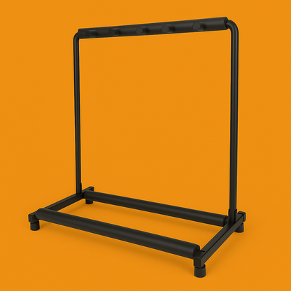 5 Guitar Stand Rack – Multiple Instrument Folding Padded Organizer-NEW