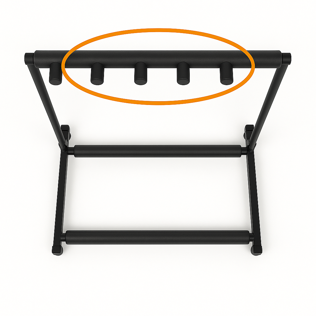 5 Guitar Stand Rack – Multiple Instrument Folding Padded Organizer-NEW