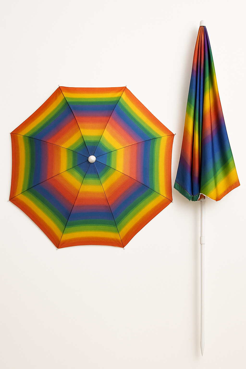 180cm Beach Umbrella Sun Shade – 150cm Wide Outdoor XL Size -NEW