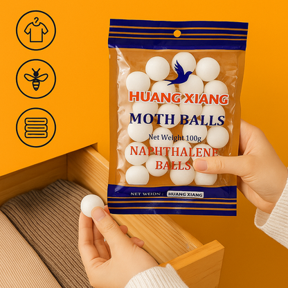 Huang Xiang Naphthalene Moth Balls 100g-New