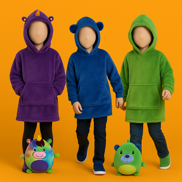 Kids Blanket Hoodie– Convertible Plush Hoodie Blanket-NEW