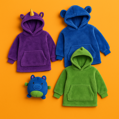 Kids Blanket Hoodie– Convertible Plush Hoodie Blanket-NEW