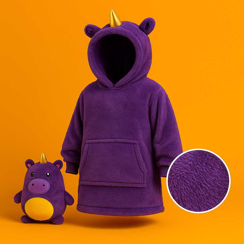 Kids Blanket Hoodie– Convertible Plush Hoodie Blanket-NEW