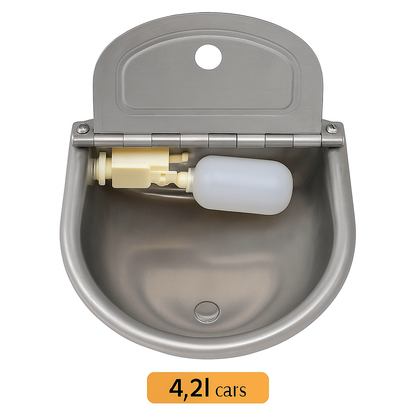 4L Stainless Steel Automatic Water Trough Bowl – Livestock & Pets -NEW