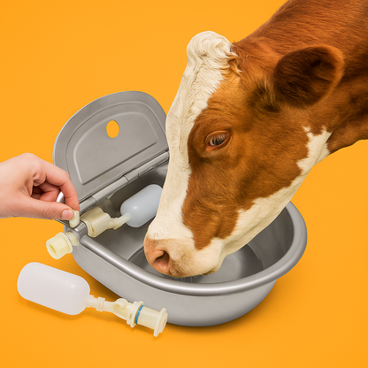 4L Stainless Steel Automatic Water Trough Bowl – Livestock & Pets -NEW
