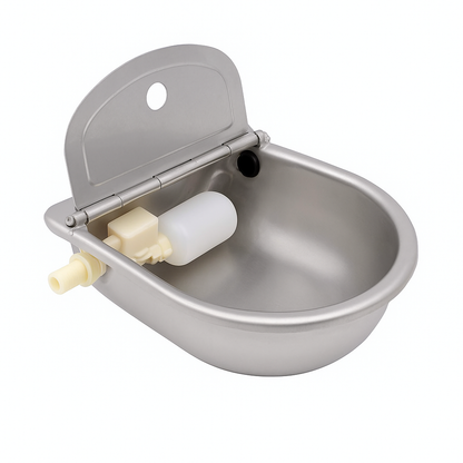 4L Stainless Steel Automatic Water Trough Bowl – Livestock & Pets -NEW