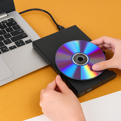 USB External DVD/CD Drive – Portable Burner & Reader for Mac & Windows-NEW