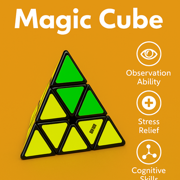 Pyramid Magic Cube – Smooth Speed Stickerless Puzzle Toy-NEW