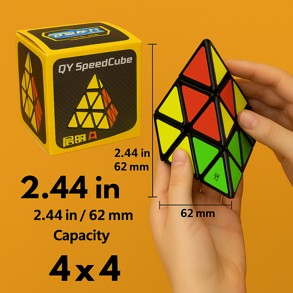 Pyramid Magic Cube – Smooth Speed Stickerless Puzzle Toy-NEW